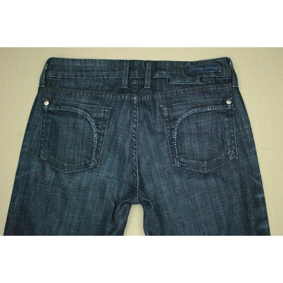 Fidelity Skip Low Waist Flare Jeans Women's Size 27 Monaco Dark Wash Denim